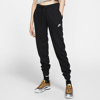 耐克nike女子长裤收腿裤essntlpantflc运动裤bv4096010黑色xl码