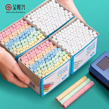 金隆兴【100支】开学季彩色粉笔儿童涂鸦笔绿板黑板报用笔无尘粉笔 普通彩色粉笔1盒 6729 金隆兴【100支】开学季彩色粉笔儿童涂鸦笔绿板黑板报用笔无尘粉笔 普通彩色粉笔1盒 6729