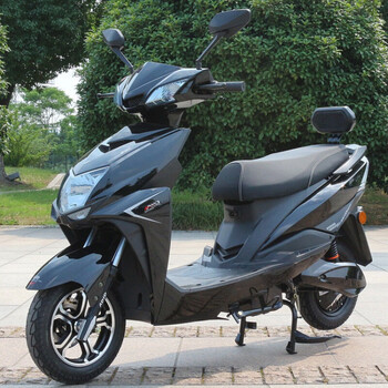 电动车72v外卖长跑尚领电瓶车电动摩托车 黑色 72v6块黑金电池(强力)