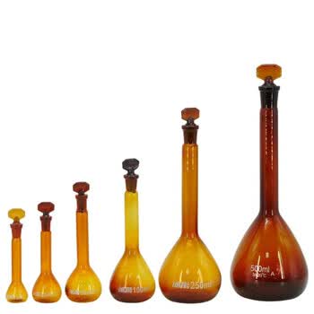 冰禹 BY-7011 加厚玻璃容量瓶 实验室器皿容量瓶 500mL 透明