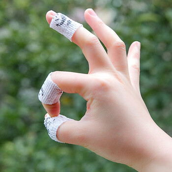 三年二班学生写字护指绷带易撕弹性自粘关节保护套防磨写字握笔器运动固定手指绑带 大全套-8个装