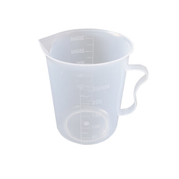 弋科仪 刻度量杯无盖食品级PP塑料计量器具水杯耐高温液体容积实验刻度杯300ML*2个