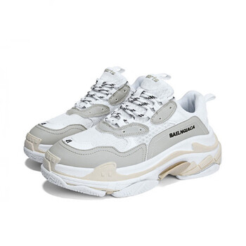 超火的鞋子同款男女运动潮鞋情侣莆田老爹鞋6六层厚底白色三层底42