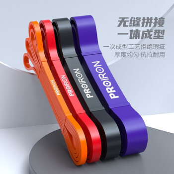 PROIRON普力艾 弹力带引体向上助力带练腿阻力带力量训练 4件套装