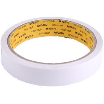 晨光（M&G）高粘性棉纸双面胶带18mm*10y办公用品AJD97350 16卷装