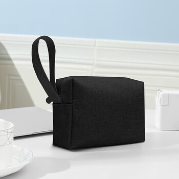BUBM 数据线收纳包笔记本电脑电源线充电器耳机u盘数码配件收纳包鼠标收纳盒 黑色