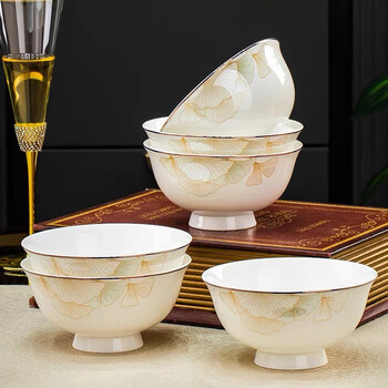 梦想派（Visionary）轻奢高温陶瓷碗盘碟碗筷套装结婚乔迁幸福时光8.5英寸如意盘6个装