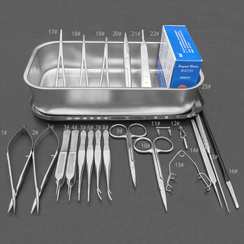 动物解剖工具生物兽用解剖器械医学兔子大小鼠手术器械镊子剪刀 解剖