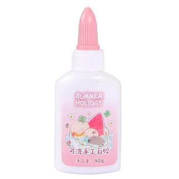 晨光（M&G）呱呱夏令营系列40g可水洗学生手工DIY白胶高粘性白乳胶水颜色随机ABJ97247 3个