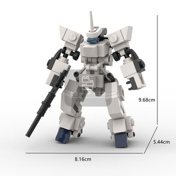 小型机甲外骨骼机器人适用乐高儿童拼装积木玩具男孩摆件 独角兽高达