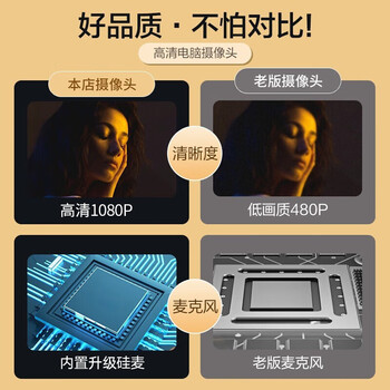 斯泰克（stiger）电脑摄像头高清带麦克风1080P视频通话会议考研复试网课专用笔记本台式直播家用教学USB外置免驱动