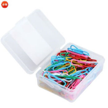 得力(deli)0024彩色回形针 曲别针多色混合(100枚/盒)10盒装