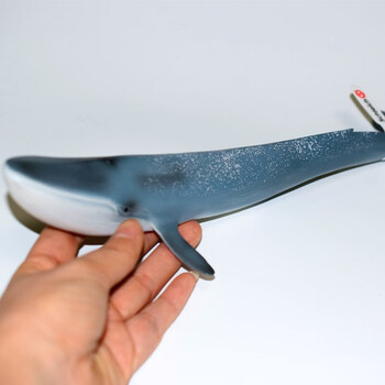 定制思乐鲸鱼海豚14808虎鲸模型14807海动物儿童玩具蓝鲸带标长约27cm