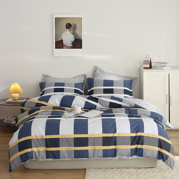 恒发纯棉四件套全棉床单三件套学生宿舍100棉床上用品床笠款学院