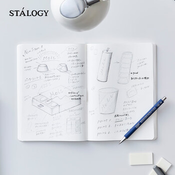 STALOGY笔记本 日本进口本子 192页高颜值记事本 商务送礼日记本 A5半年册方格 红色 STALOGY笔记本 日本进口本子 192页高颜值记事本 商务送礼日记本 A5半年册方格 红色