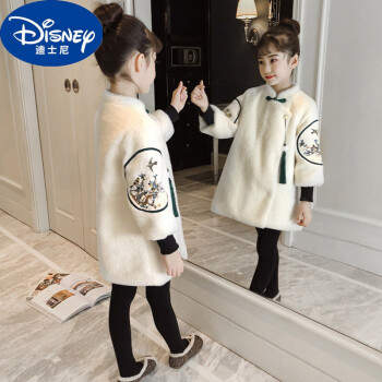 迪士尼disney品牌女童唐装汉服中国风女孩新年拜年服儿童女大童加厚