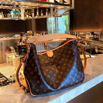 奢侈品包包真皮女包老花中古托特包网红同款时尚大容量妈咪包百搭单肩