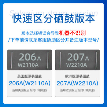 得印 206a硒鼓适用惠普M283fdw硒鼓 hpM255dw/nw  M282nw M283fdN打印机W2110A硒鼓黑色无芯片