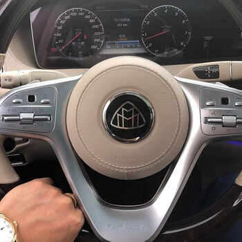 新款奔驰s级改装升级迈巴赫方向盘标s400 s450 s560 s680车标标志