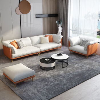卡斯特沙发2021新款意大利轻奢沙发茶几组合客厅办公室公寓现代简约小
