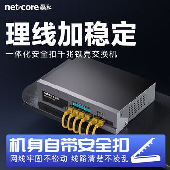 磊科（netcore）S6P 6口百兆4口供电POE交换机 安防监控摄像头分离器 工程企业非网管网络交换器 适配弱电箱
