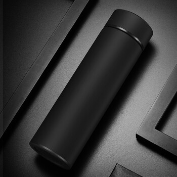 4s车载礼品水杯304不锈钢男士茶杯 黑色保温杯无logo