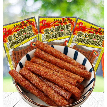 火爆鸡筋麻辣条小零食辣味90后儿时怀旧8090小时候烤面筋火爆鸡筋10包