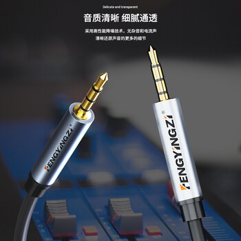 丰应子 3.5mm公对公音频线 AUX车载连接线 电脑耳机音响转换对录线0.5米黑色 FYZ-M13G