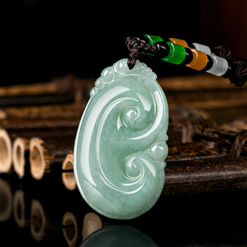 如意 玉石 中国 玉石彫刻 人物刻 如意 D R7205