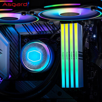 阿斯加特（Asgard）16GB(8GBx2) DDR4 3600 台式机内存条 女武神·瓦尔基里 RGB灯条 精选颗粒 CL18 极地白