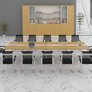 圣黎办公桌组合会议桌简约现代长条桌洽谈培训桌工作台3.5*1.4米桌 圣黎办公桌组合会议桌简约现代长条桌洽谈培训桌工作台3.5*1.4米桌