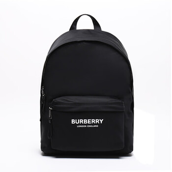 burberry博柏利 男士黑色徽标印花聚酰胺双肩包 80210841 1号会员店