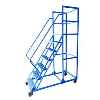 米硕(mishuo)定制仓库登高车超市货架式上货登高梯库房理货取货可移动