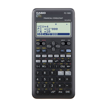 卡西欧（CASIO）金融理财计算器会计财务考试备考学习适用内置9种金融公式fc-100V