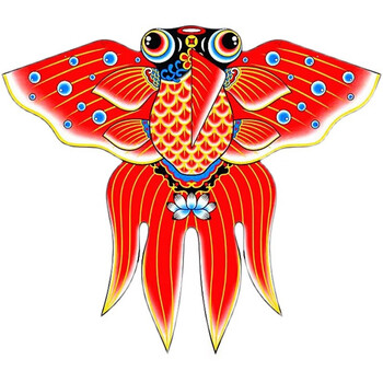 杜威克金鱼风筝潍坊微风易飞专用手持儿童大人大型 1.2m 配500米线轮