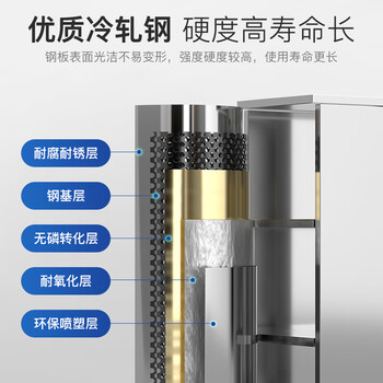 欧宝美文件柜办公柜钢制铁皮柜资料柜档案柜储物柜分五节文件柜