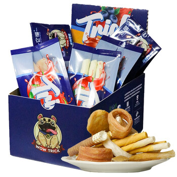 它福奶棒棒磨牙棒宠物犬零食狗狗洁齿骨酸奶营养酸奶烤鸡排18g14袋