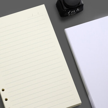 嘉然恒 活页本替换内芯活页纸笔记本子记事本替芯16K/B5/9孔内芯80张/本 升级款带月计划横线内芯