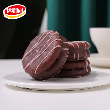 达利园软可可派草莓味夹心糕点饼干宿舍休闲健康充饥解饿零食整箱买软