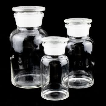 冰禹 BY-7009 广口瓶 玻璃大口试剂瓶 药棉酒精瓶 透明1000ml