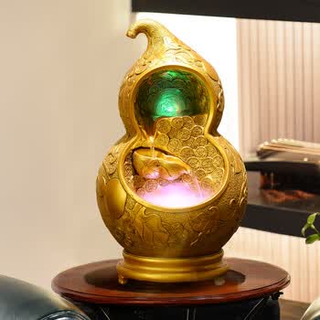 搜可流水喷泉葫芦摆件家居客厅室内时来运转开业店铺吧