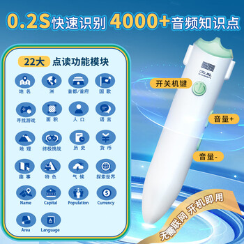 北斗万向智能点读地球仪儿童男女孩生日新年礼物3D立体凹凸开学儿童节礼物文玩具摆件礼盒E2087WARG