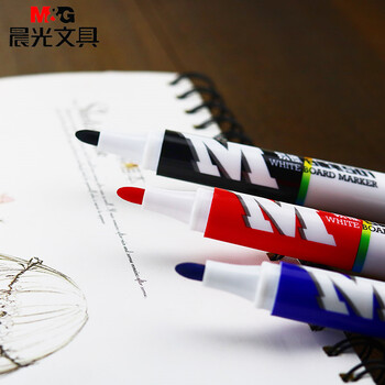 晨光文具白板笔易擦会议办公用品红色可擦大容量AWMY2201 20支装