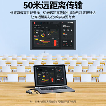 山泽 无线投屏器 HDMI高清办公企业级会议同屏器 适用笔记本电脑主机连接电视显示器投影仪50米传输 山泽 无线投屏器 HDMI高清办公企业级会议同屏器 适用笔记本电脑主机连接电视显示器投影仪50米传输