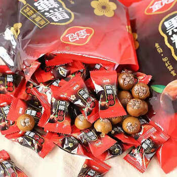 金冠黑糖话梅糖100500g结婚喜糖酸甜硬糖散装糖果小零食棒棒糖果金冠