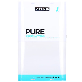 斯帝卡STIGA 乒乓球拍直拍3星三星 PURE彩色胶皮 蓝色短柄