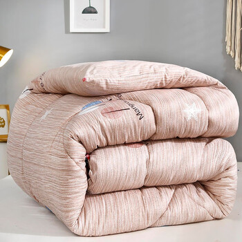 寝睡家纺被子春秋单人学生宿舍棉被空调被加厚羽丝棉被芯冬天磨毛压花