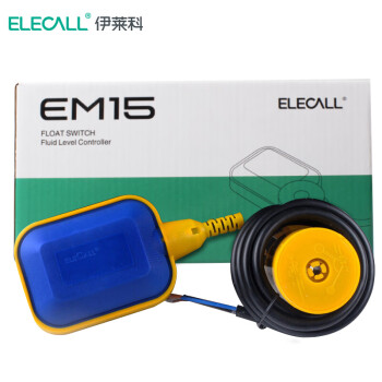 伊莱科（ELECALL）浮球开关水位开关自动液位水位控制器 液位开关 EM15-2 2米 方形