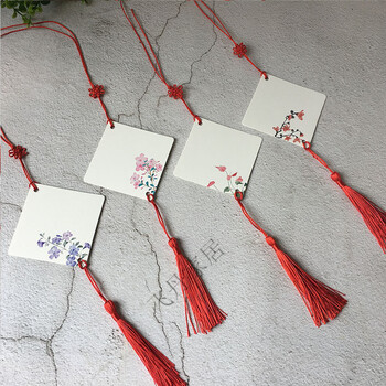 2021樱花许愿卡片创意吊卡树书写卡纸带绳可爱心愿墙装饰留言贴墙六一