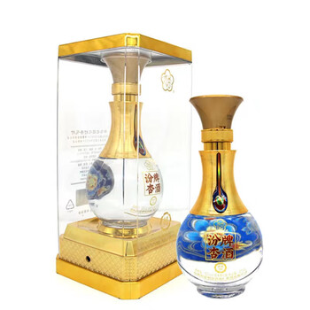 山西杏花村汾杏淡雅20清香型白酒53度475ml*6瓶整箱装 纯粮食酿造